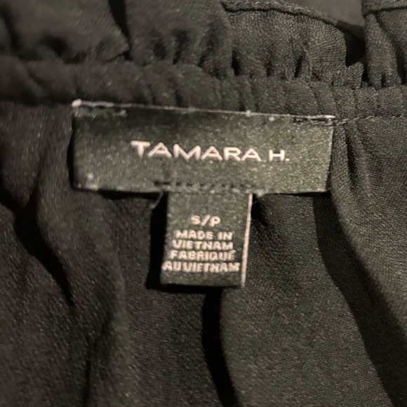 Women's Black Ruffly Short Sleeve - Size Small Worm 1x Excellent condition - Picture 9 of 9